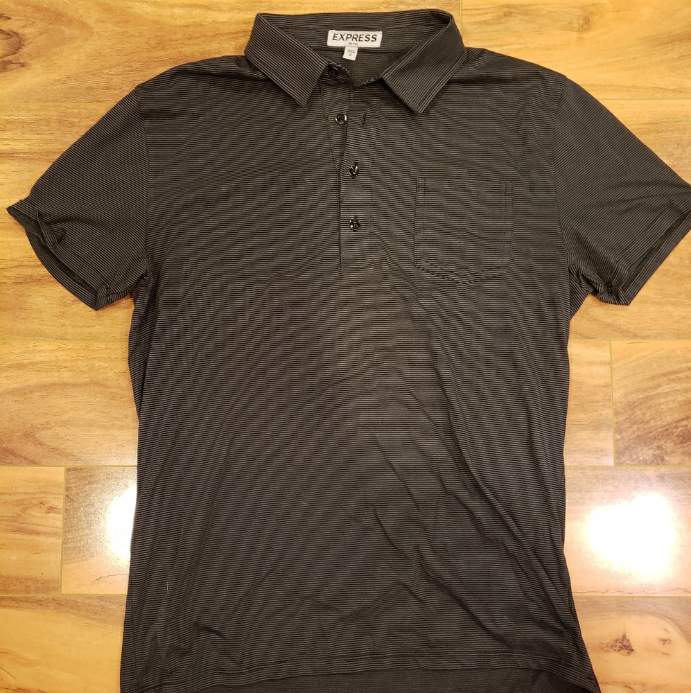 Express Black and Grey short sleeve Polo